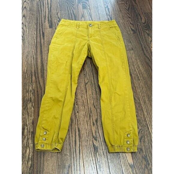 Cabi The Tracker Pants Joggers High Rise Pockets Casual Business Marigold Size 4 - Picture 2 of 9